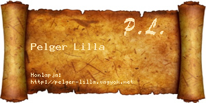 Pelger Lilla névjegykártya